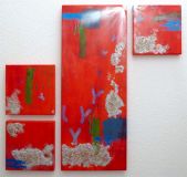 Y, Acryl auf Leinwand, 3x 30x30cm/40x100cm, 2012
