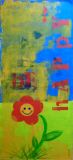 BE HAPPY, Acryl auf Leinwand, 43x100cm, 2013